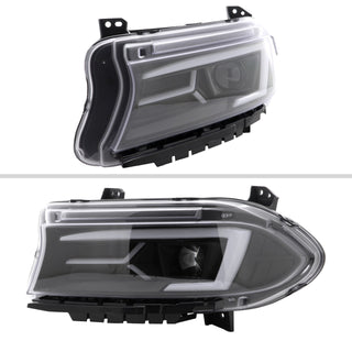 Spec D Sequential LED Projector Headlights (Matte Black): Dodge Charger 2015 - 2023
