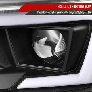Spec D Sequential LED Projector Headlights (Matte Black): Dodge Charger 2015 - 2023