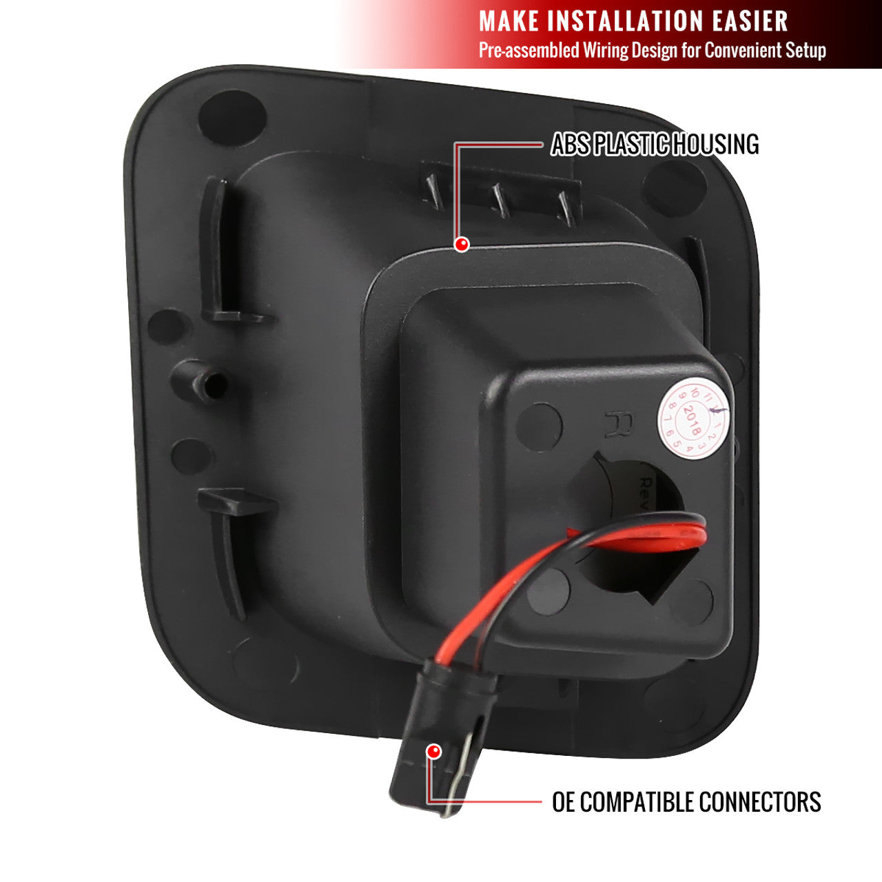 Spec D LED License Plate Lamp (Clear): Dodge Ram 2003 - 2018