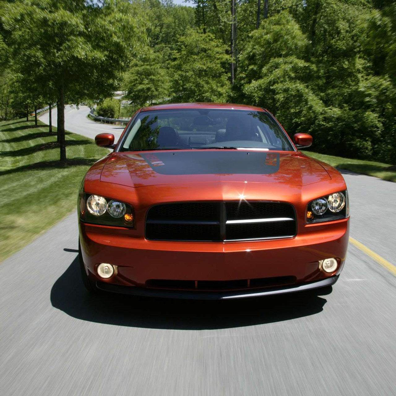 Spec D Polyurethane Front Lip (Black): Dodge Charger 2006 - 2010