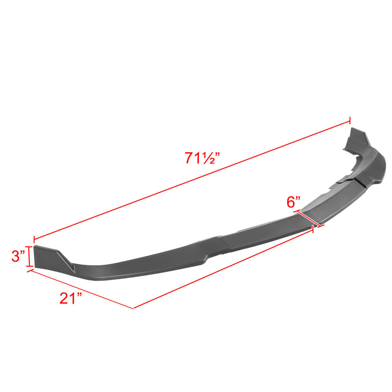 Spec D Front Lip (Matte Black, 3pc): Dodge Charger 2011 - 2014