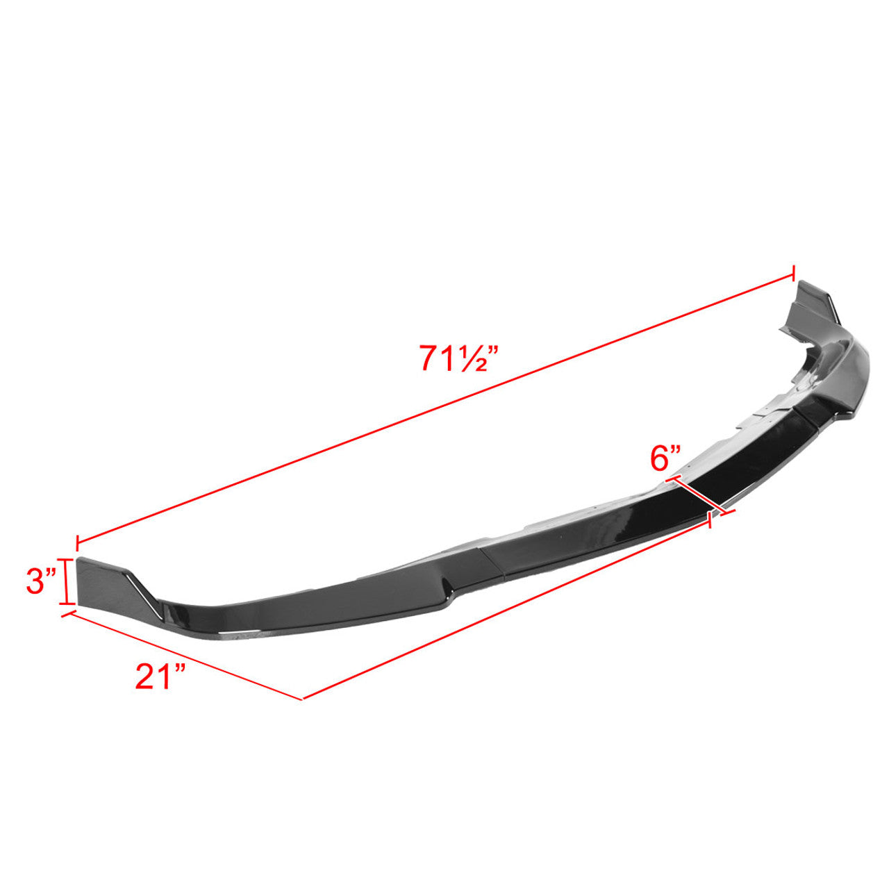 Spec D Front Lip (Glossy Black, 3pc): Dodge Charger 2011 - 2014