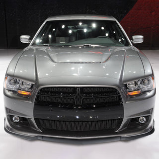 Spec D SRT Style Front Lip (Matte Black, 3pc): Dodge Charger SRT8 2012 - 2014