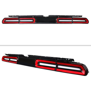 Spec D Sequential LED Tail Lights Black Housing Clear Lens Red Bars: Dodge Challenger 2008-2014 3.5L/6.4L