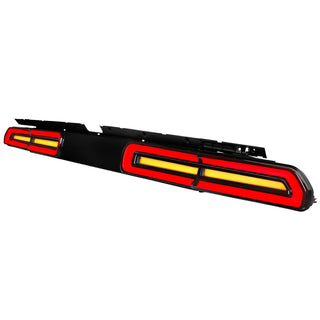 Spec D Sequential LED Tail Lights Black Housing Clear Lens Red Bars: Dodge Challenger 2008-2014 3.5L/6.4L