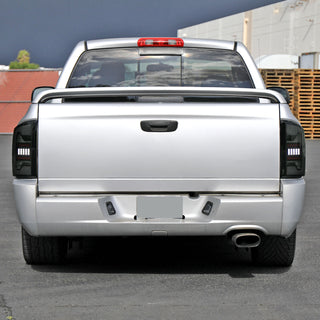 Spec D LED Bar Tail Lights (Dark Smoke / White LED): Dodge Ram 2002 - 2006