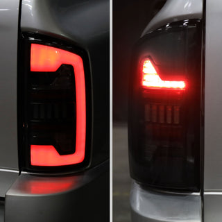 Spec D LED Bar Tail Lights (Dark Smoke / White LED): Dodge Ram 2002 - 2006