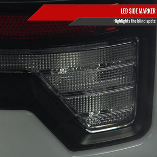 Spec D LED Bar Tail Lights (Dark Smoke / White LED): Dodge Ram 2002 - 2006
