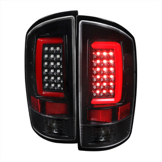 Spec D LED Tail Lights (Gloss Black, G2): Dodge Ram 2002 - 2005