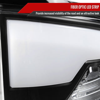 Spec D LED Bar Tail Lights (Matte Black / White LED): Dodge Ram 2002 - 2006