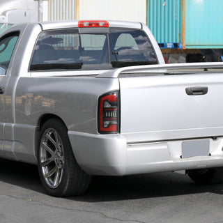 Spec D LED Bar Tail Lights (Matte Black / Red LED): Dodge Ram 2002 - 2006