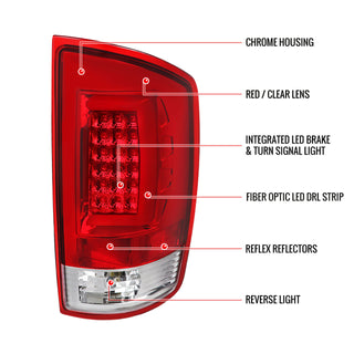 Spec D LED Tail Lights (Red, G2): Dodge Ram 2002 - 2005