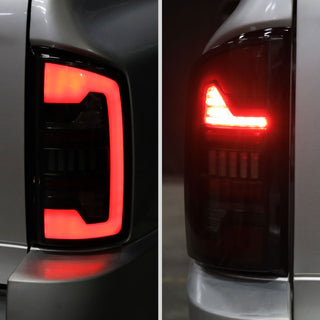 Spec D LED Bar Tail Lights (Smoke / Red LED): Dodge Ram 2002 - 2006