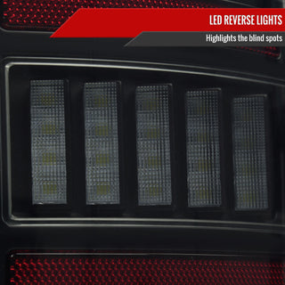 Spec D LED Bar Tail Lights (Smoke / Red LED): Dodge Ram 2002 - 2006