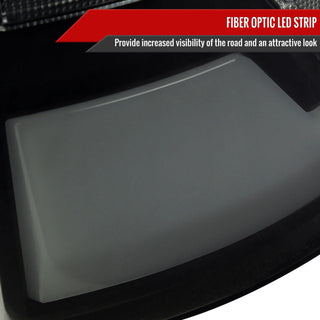 Spec D LED Bar Tail Lights (Dark Smoke / White LED): Dodge Ram 2007 - 2009