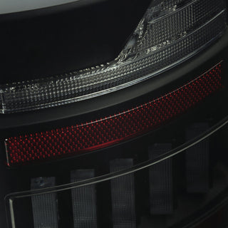 Spec D LED Bar Tail Lights (Dark Smoke / White LED): Dodge Ram 2007 - 2009