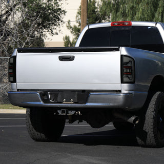 Spec D LED Bar Tail Lights (Dark Smoke / White LED): Dodge Ram 2007 - 2009