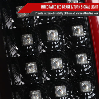 Spec D LED Tail Lights (Glossy Black): Dodge Ram 2007 - 2009