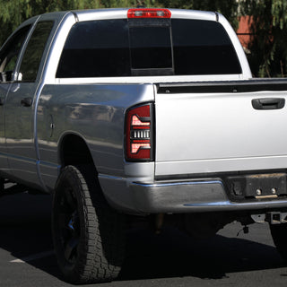 Spec D LED Bar Tail Lights (Matte Black / Red LED): Dodge Ram 2007 - 2009