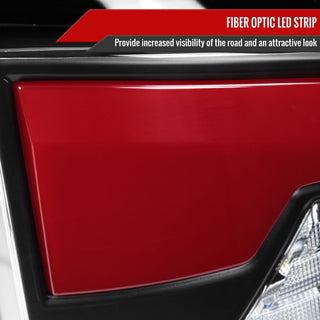 Spec D LED Bar Tail Lights (Matte Black / Red LED): Dodge Ram 2007 - 2009