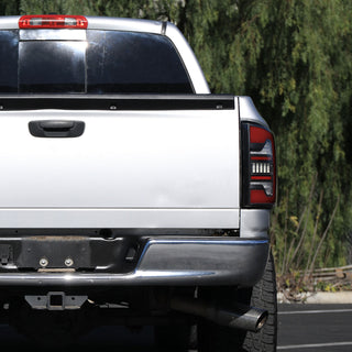 Spec D LED Bar Tail Lights (Matte Black / Red LED): Dodge Ram 2007 - 2009