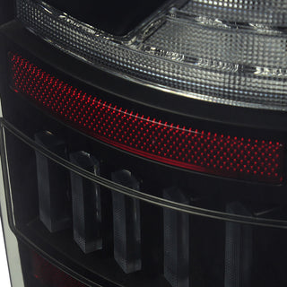 Spec D LED Bar Tail Lights (Smoke / Red LED): Dodge Ram 2007 - 2009