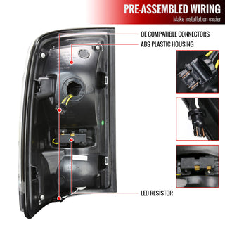 Spec D LED Tail Lights (Dark Smoke): Dodge Ram 2009 - 2018