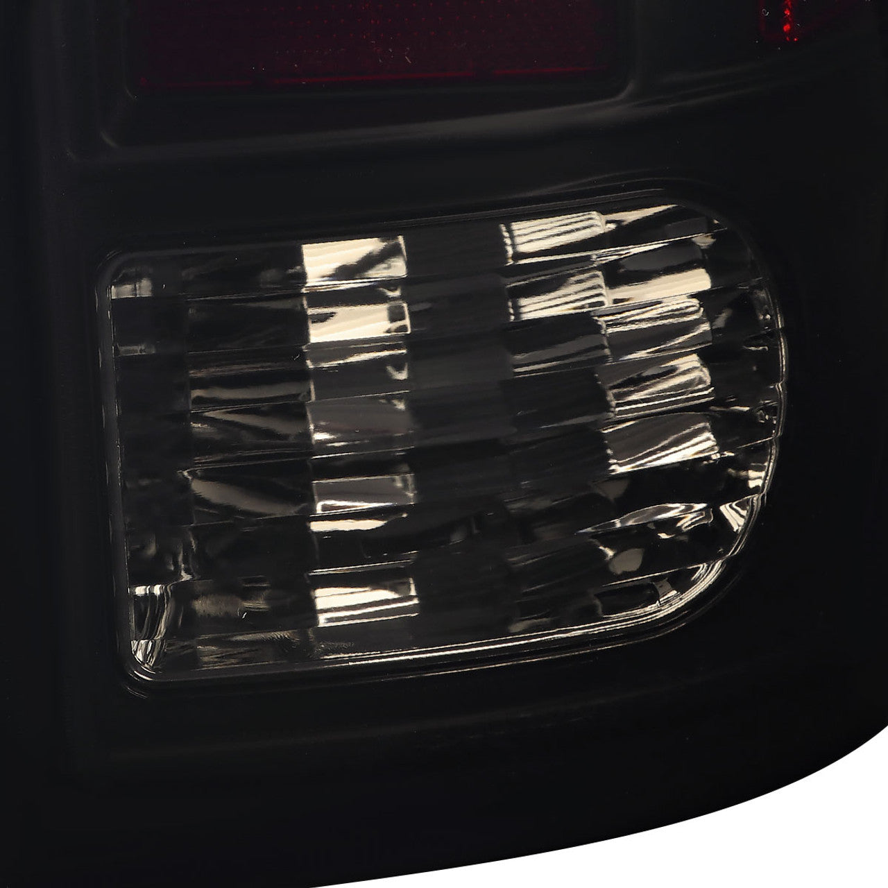 Spec D LED Tail Lights (Dark Smoke w/ White LED Bar): Dodge Ram 2009 - 2018