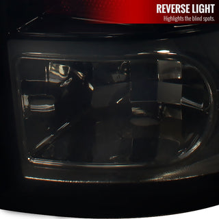 Spec D LED Tail Lights Glossy Black Smoked Lens: Fits Ram 1500 / 2500 / 3500 2009-2022