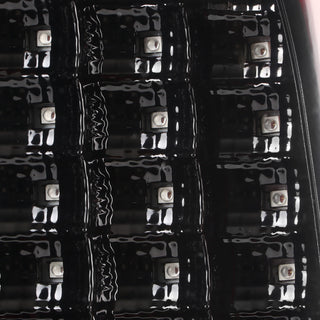 Spec D LED Tail Lights (Glossy Black w/ Red LED Bar): Dodge Ram 2009 - 2018