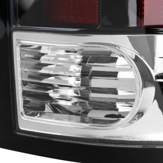 Spec D LED Tail Lights (Glossy Black w/ Red LED Bar): Dodge Ram 2009 - 2018