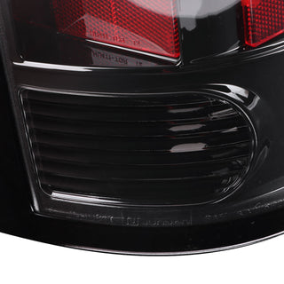 Spec D LED Tail Lights (Glossy Black w/ White LED Bar): Dodge Ram 2009 - 2018