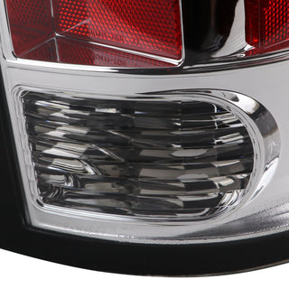 Spec D LED Tail Lights (Chrome w/ White LED Bar): Dodge Ram 2009 - 2018