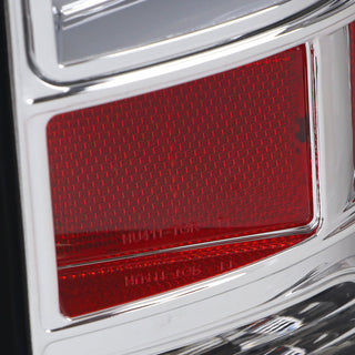 Spec D LED Tail Lights (Chrome w/ White LED Bar): Dodge Ram 2009 - 2018