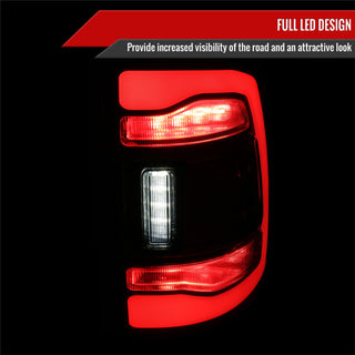 Spec D LED Tail Lights (Smoke w/ White LED Bar): Dodge Ram 2009 - 2018
