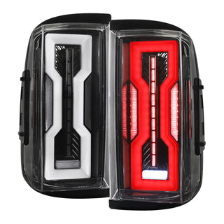 Spec D Full LED Tail Lights Jet Black: Fits Dodge RAM 1500/2500/3500 2009-2022 w/ Clear Lens