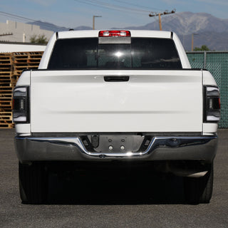 Spec D LED Tail Lights (Matte Black w/ White LED Bar): Dodge Ram 2009 - 2018