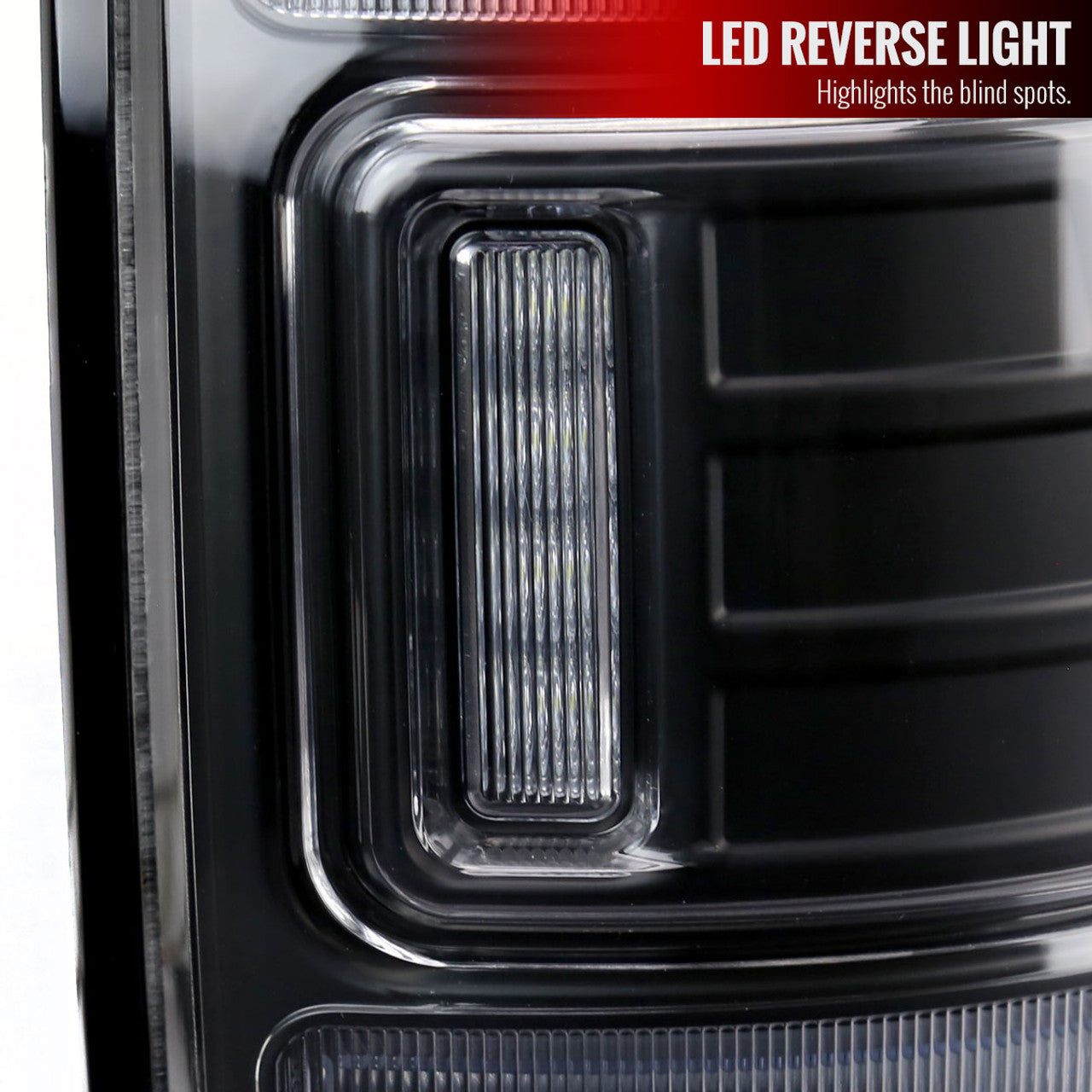 Spec D LED Tail Lights (Matte Black w/ White LED Bar): Dodge Ram 2009 - 2018