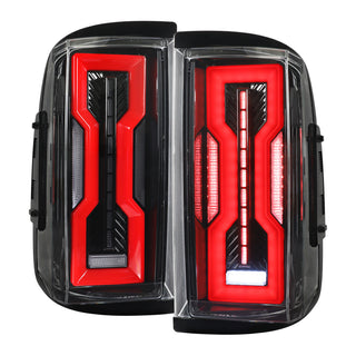 Spec D Full LED Tail Lights (Jet Black/Clear): Fits Dodge Ram 1500/1500 Classic/2500 2009-2022