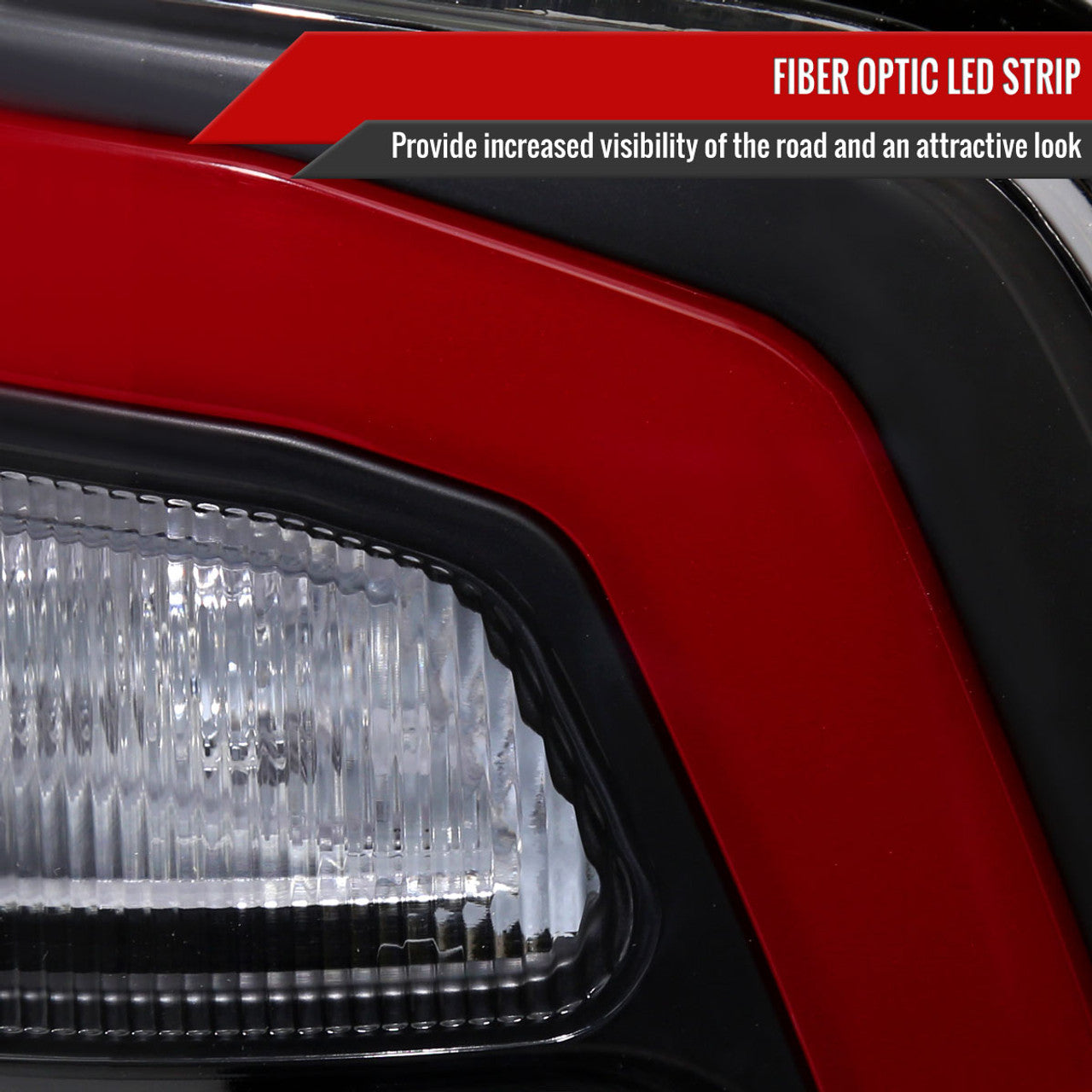Spec D LED Tail Lights (Matte Black w/ Red LED Bar): Dodge Ram 2009 - 2018