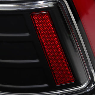 Spec D LED Tail Lights (Matte Black w/ Red LED Bar): Dodge Ram 2009 - 2018