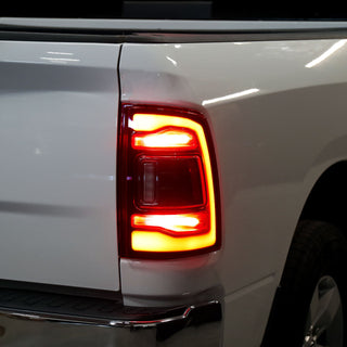 Spec D LED Tail Lights (Red w/ LED Bar): Dodge Ram 2009 - 2018