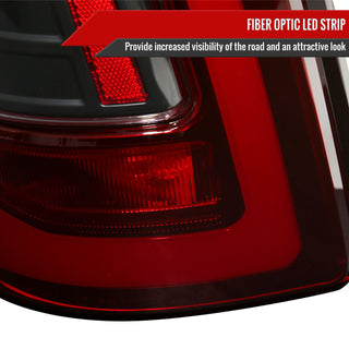 Spec D LED Tail Lights (Red w/ LED Bar): Dodge Ram 2009 - 2018