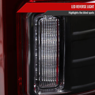 Spec D LED Tail Lights (Red w/ LED Bar): Dodge Ram 2009 - 2018