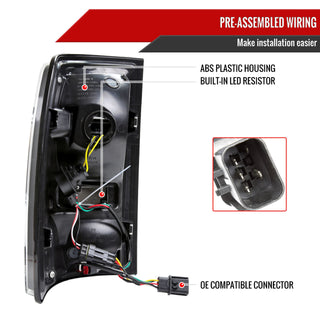 Spec D LED Tail Lights (Black, White LED w/ Sequential Turn Signal): Ram 2013 - 2018