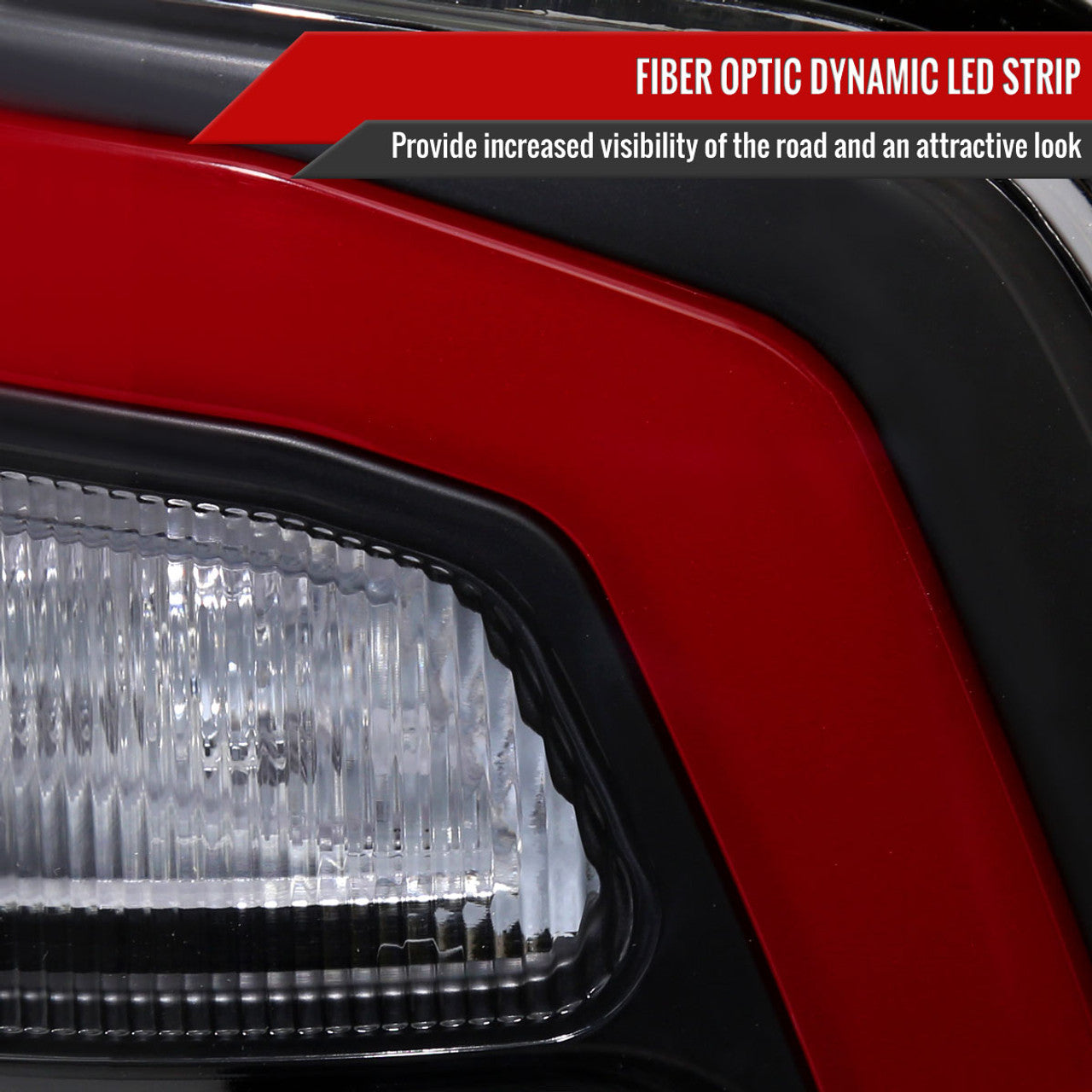 Spec D LED Tail Lights (Black, Red LED w/ Sequential Turn Signal): Ram 2013 - 2018