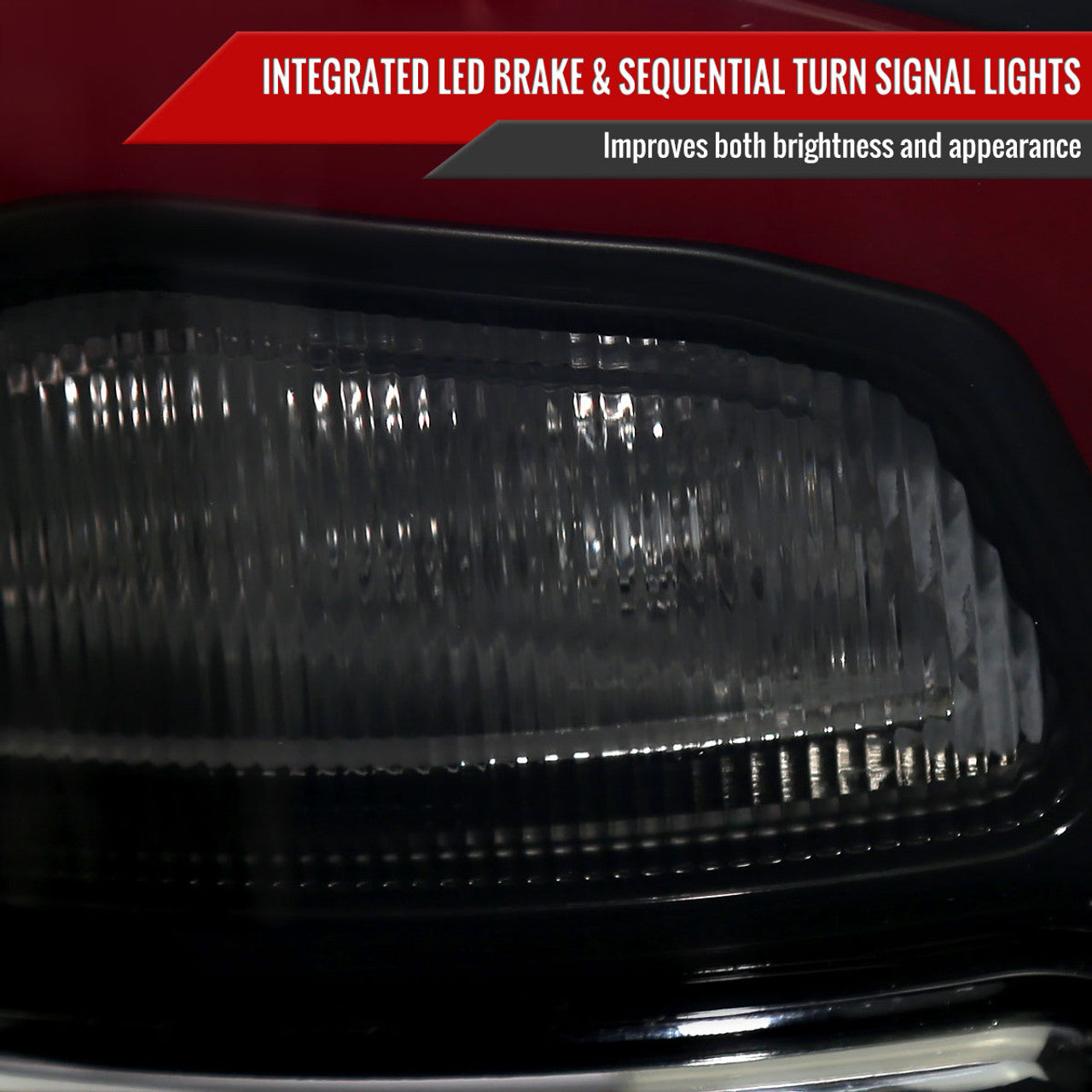 Spec D LED Tail Lights (Smoke, Red LED w/ Sequential Turn Signal): Ram 2013 - 2018