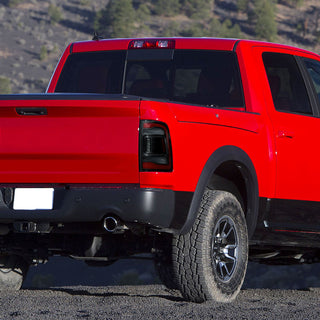 Spec D LED Tail Lights (Smoke, Red LED w/ Sequential Turn Signal): Ram 2013 - 2018