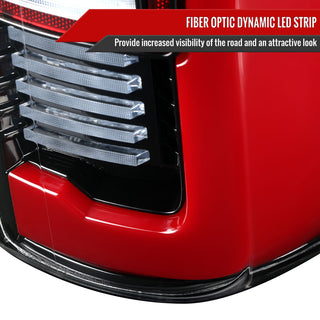 Spec D Sequential LED Strip Tail Light Jet Black: Ram 1500 2019-2024 3.6L/5.7L