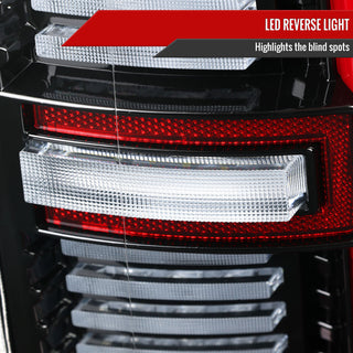 Spec D Sequential LED Strip Tail Light Jet Black: Ram 1500 2019-2024 3.6L/5.7L